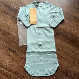 NWT Goumi Kids Poolside Baby Gown SZ 0-3 mo Blue Snap Bamboo Sleeper Pajamas
